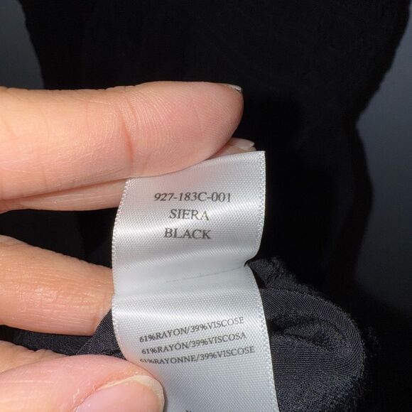 Rails Siera Black Cinching Waist Silky Mini Dress Size Medium EUC - Picture 5 of 8